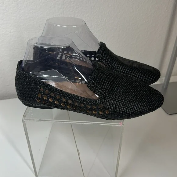 Birdies The Starling Black Woven Loafers Black Size 9